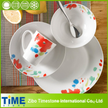 Ensemble de dîner en céramique en porcelaine 16PCS avec motif floral (TM01066)